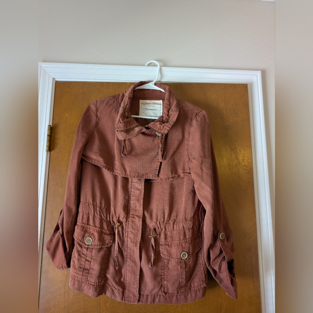 Cartonnier By Anthropologie Rust Jacket with Pockets - Safari